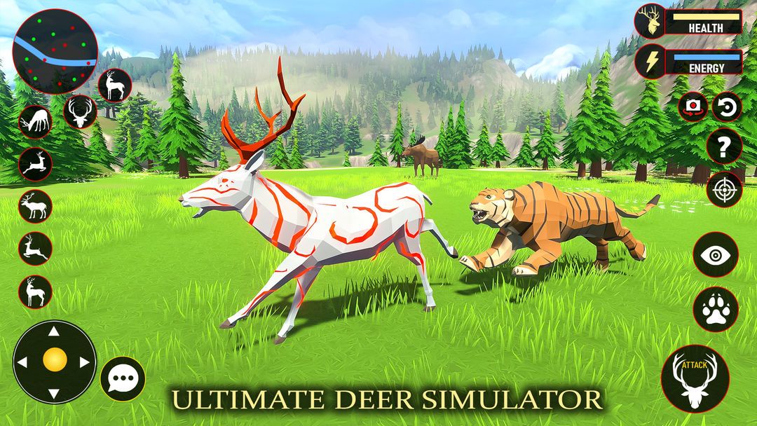 Deer Simulator Fantasy Jungle 게임 스크린 샷