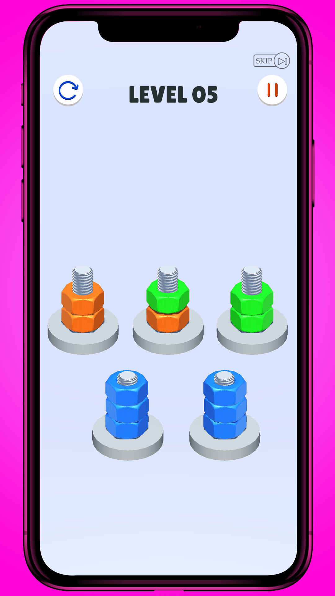 Nuts & Bolts Color Sort Puzzle Game Screenshot