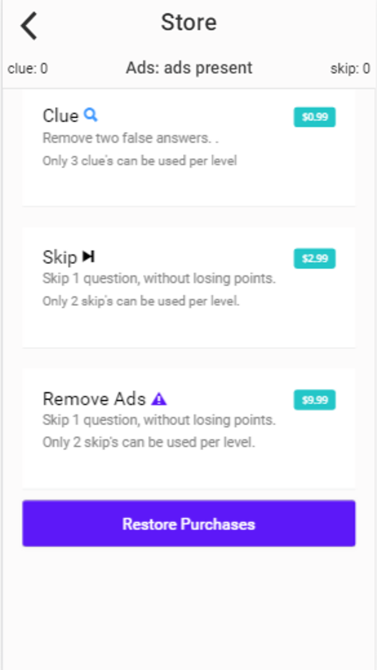 Ultimate Black Trivia Game Screenshot