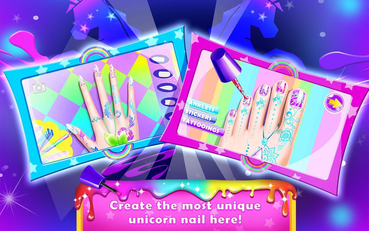 Скриншот игры Rainbow Unicorn Nail Beauty Ar
