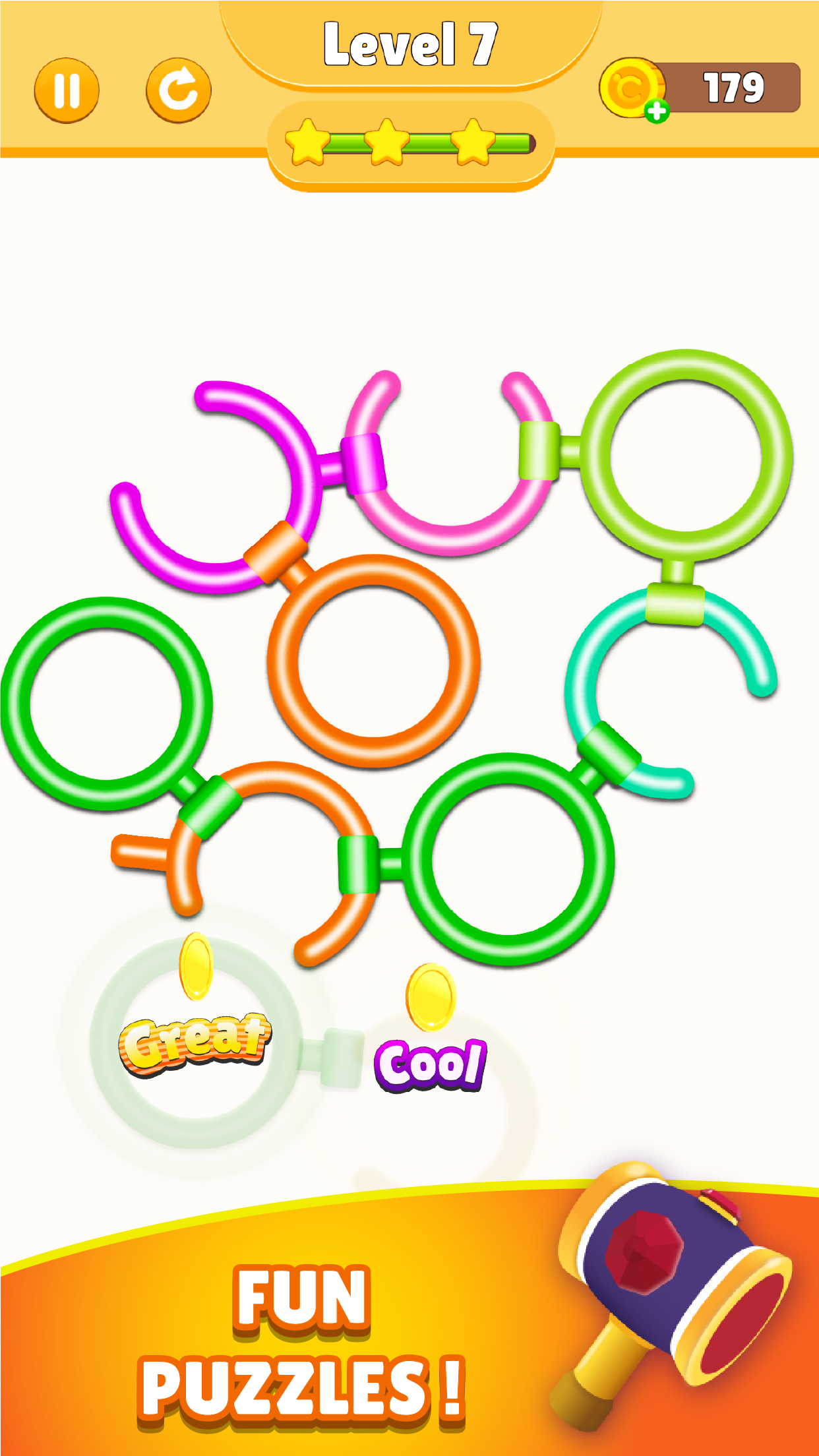 Rotate ring color puzzle Game Screenshot
