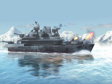 Naval Fury: Warship 3D Game Screenshot