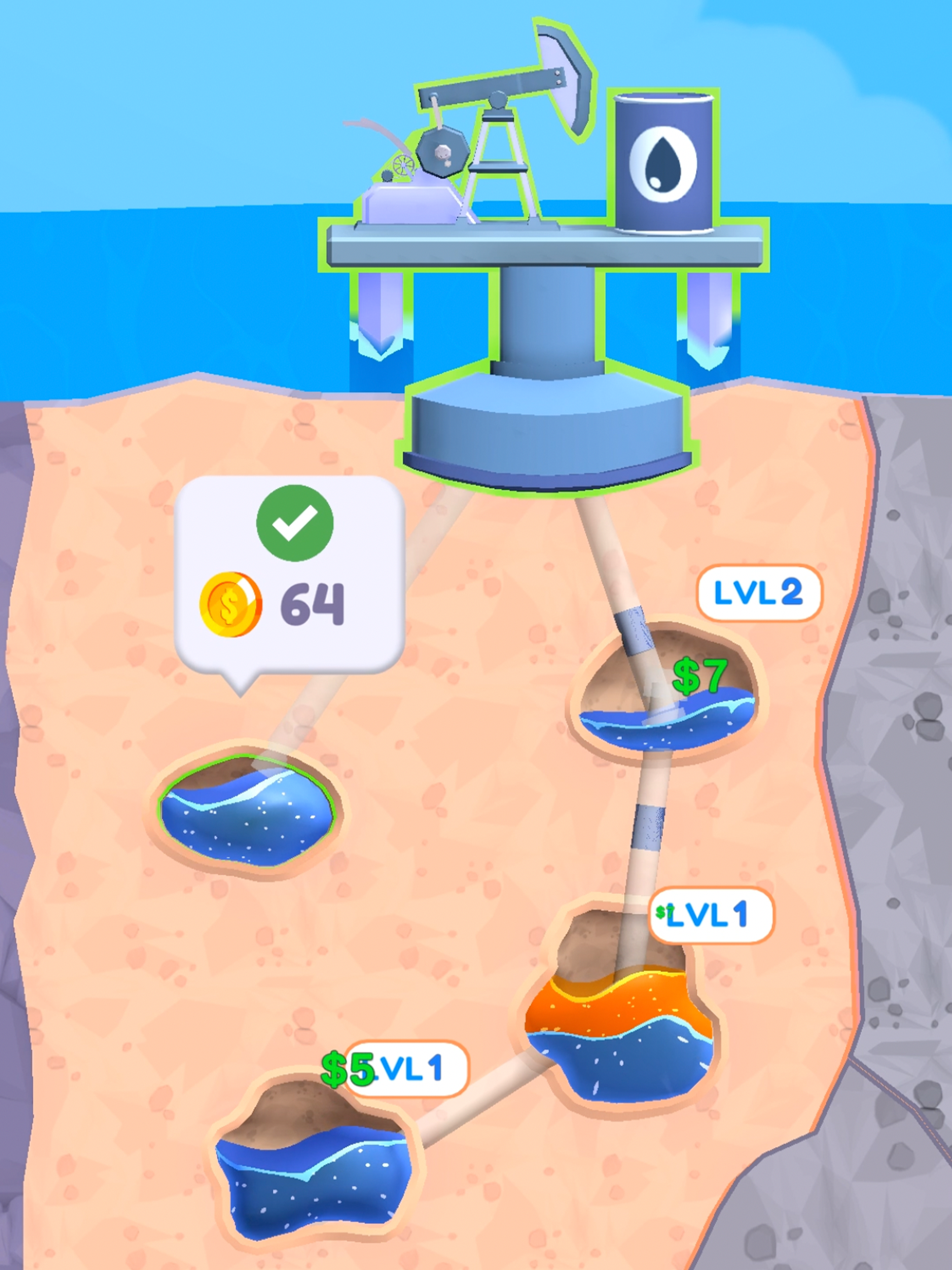 Скриншот игры Oil Wells