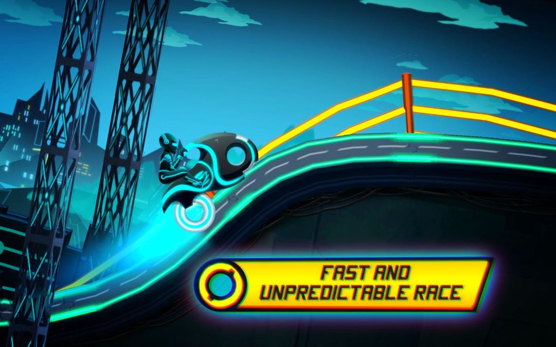 Screenshot of Bike Race Game: Traffic Rider Of Neon City