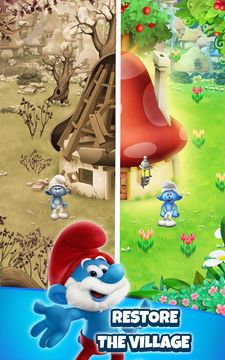 Smurfs Bubble Shooter Story Game Screenshot