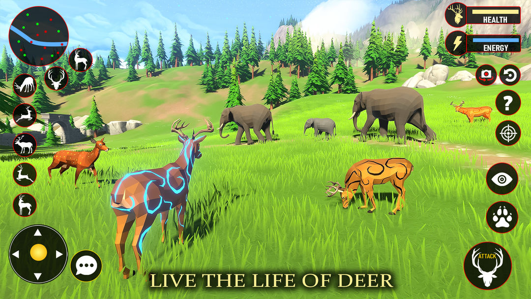 Deer Simulator Fantasy Jungle 게임 스크린 샷