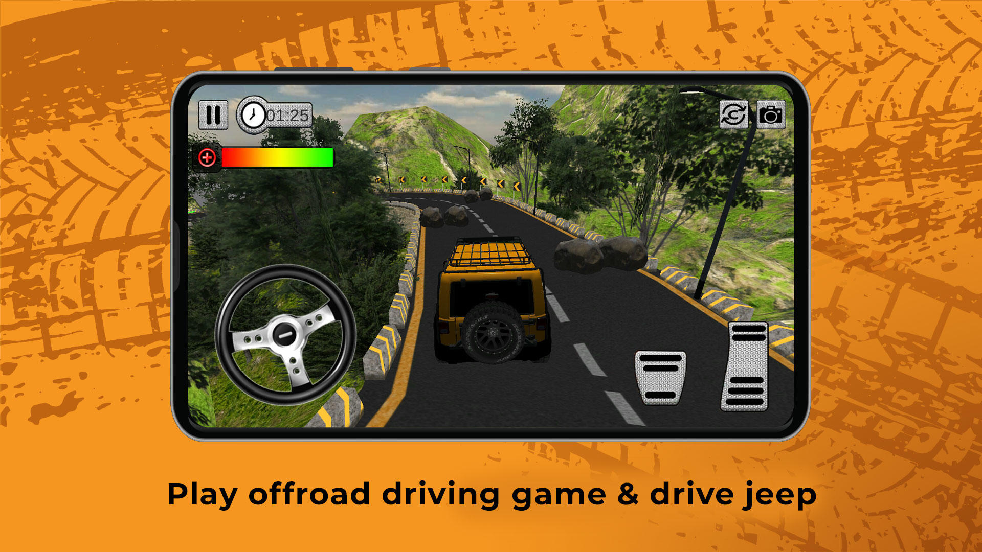 Captura de Tela do Jogo Offroad Jeep Driving 2022