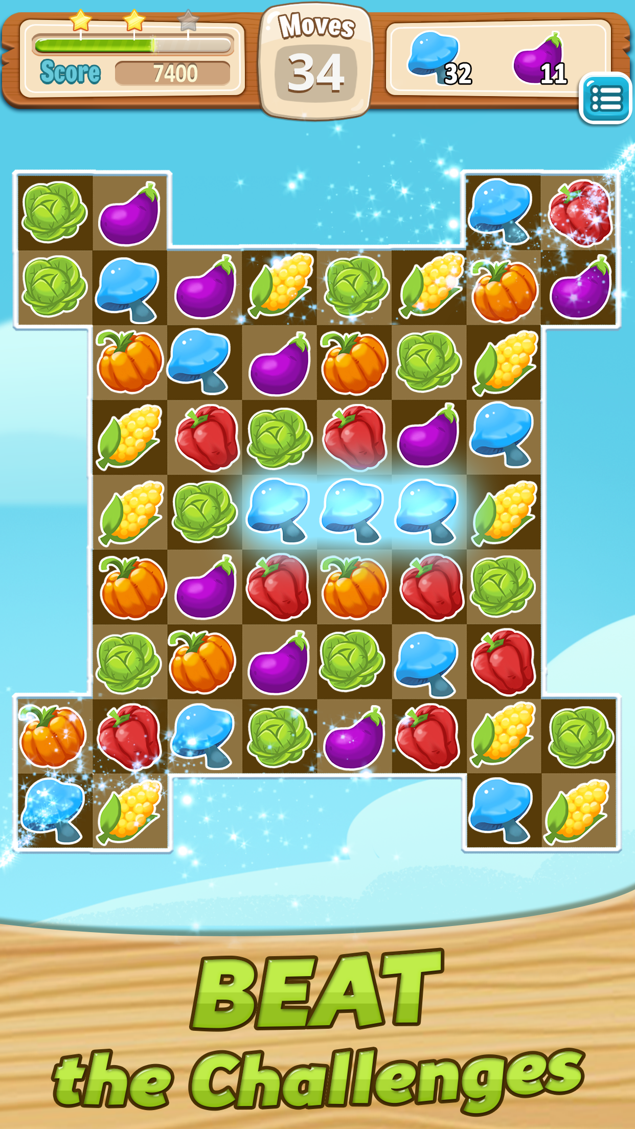 Cuplikan Layar Game Farm Day Match 3