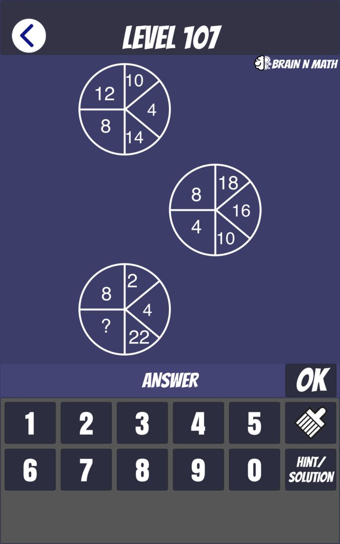 Screenshot of BRAIN N MATH | Math Game and logic puzzle