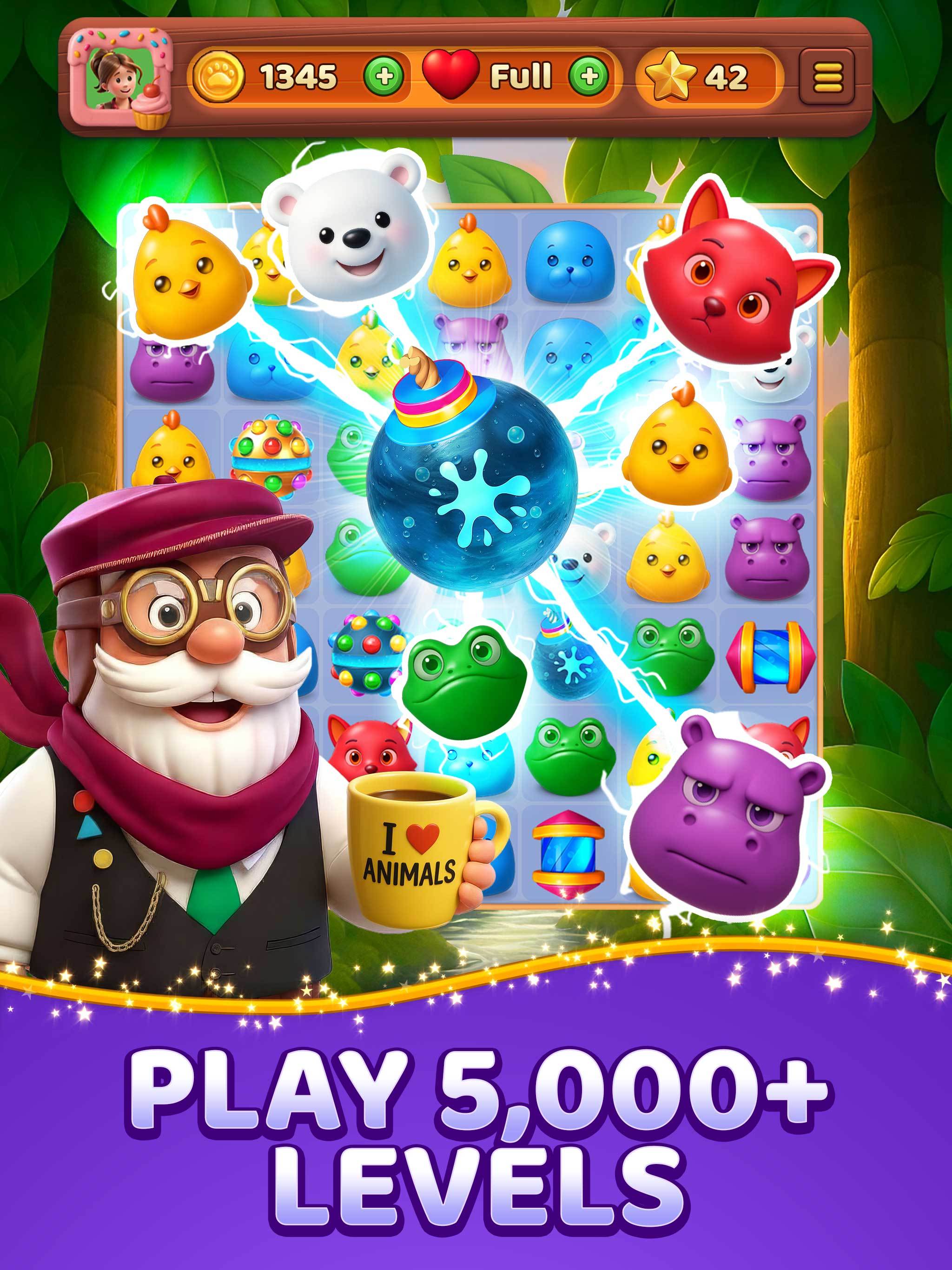 Animal Crush: Match‑3 Rescue Game Screenshot