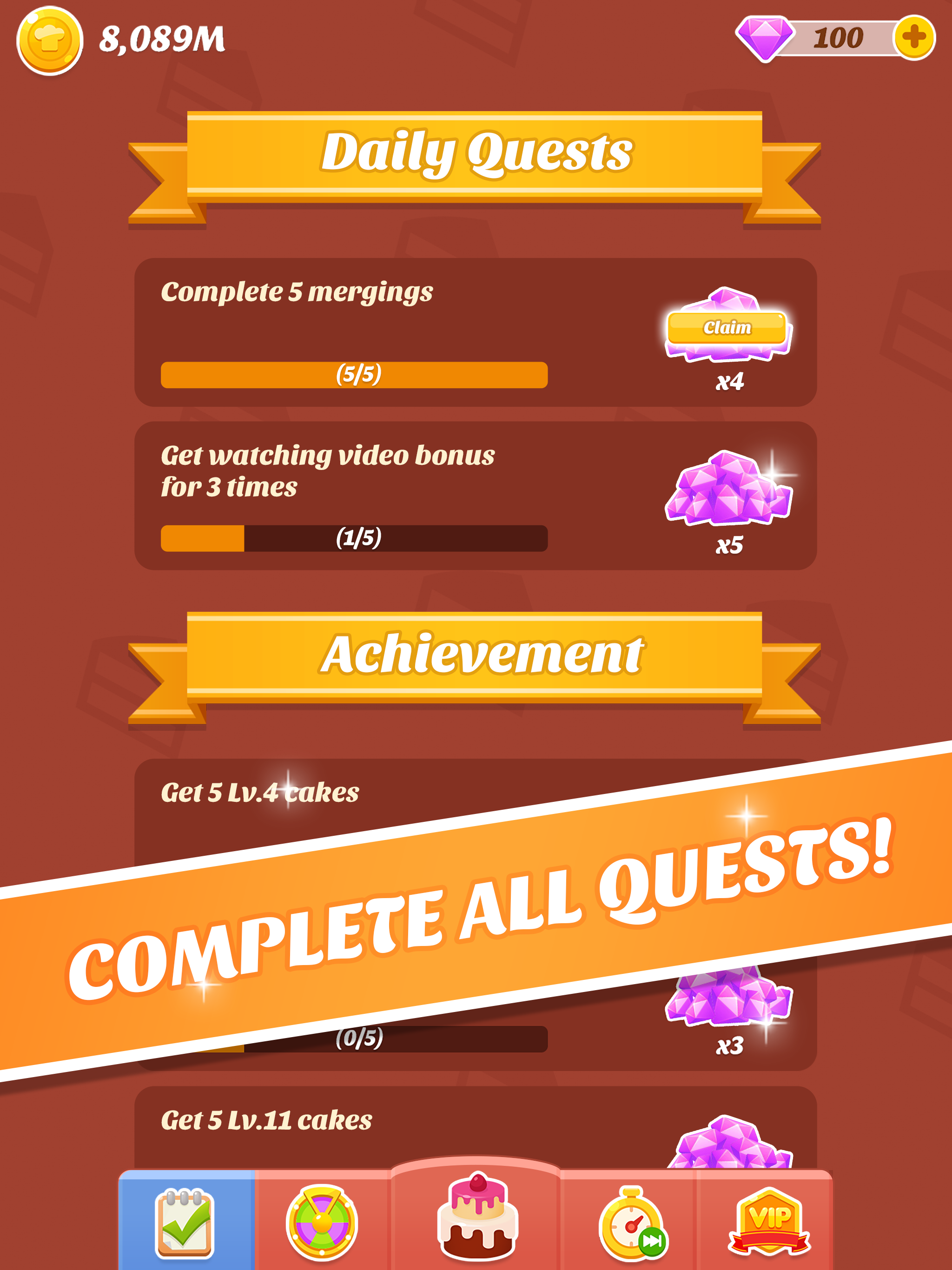 Merge Desserts - Idle Game Game Screenshot
