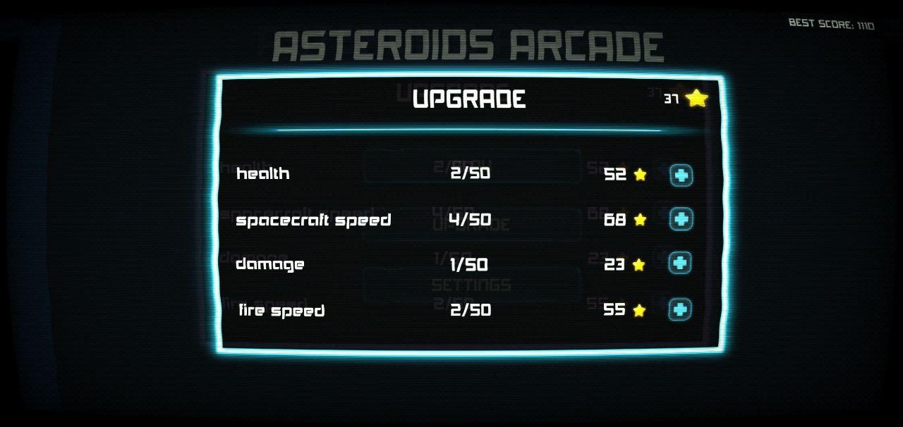 Asteroids Arcade Game Screenshot