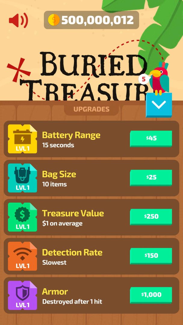 Screenshot of Buried Treasure!