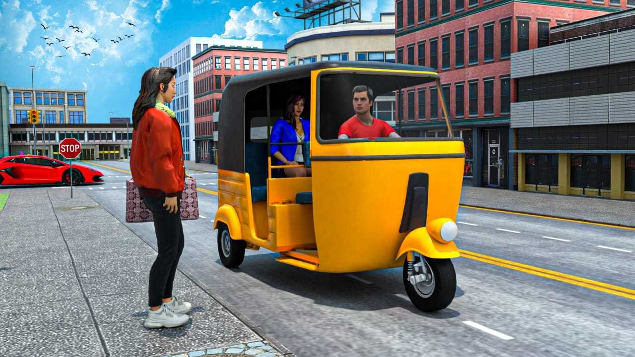 Auto Fire: Rickshaw Game ゲームのスクリーンショット