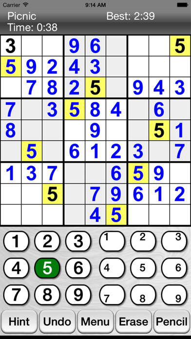 Screenshot 1 of :) Sudoku+ 