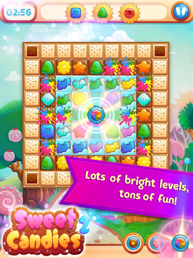 Sweet Candies 2 - Cookie Crush Match 3 Puzzle遊戲截圖