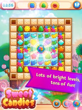 Sweet Candies 2 - Cookie Crush Match 3 Puzzle 遊戲截圖