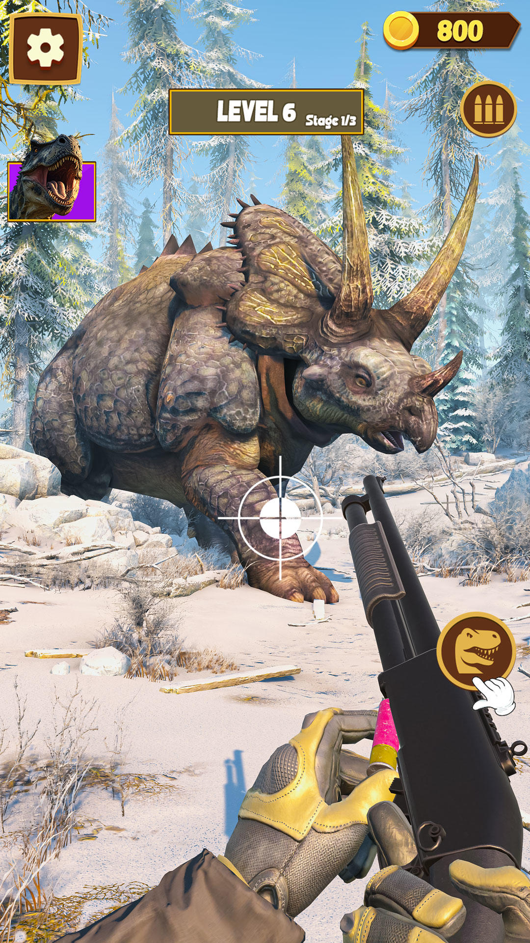 Cuplikan Layar Game Dinosaur Hunting King Sim Game