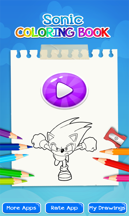 Screenshot 1 of Sonic ဆေးရောင်ခြယ်စာအုပ် 1.0
