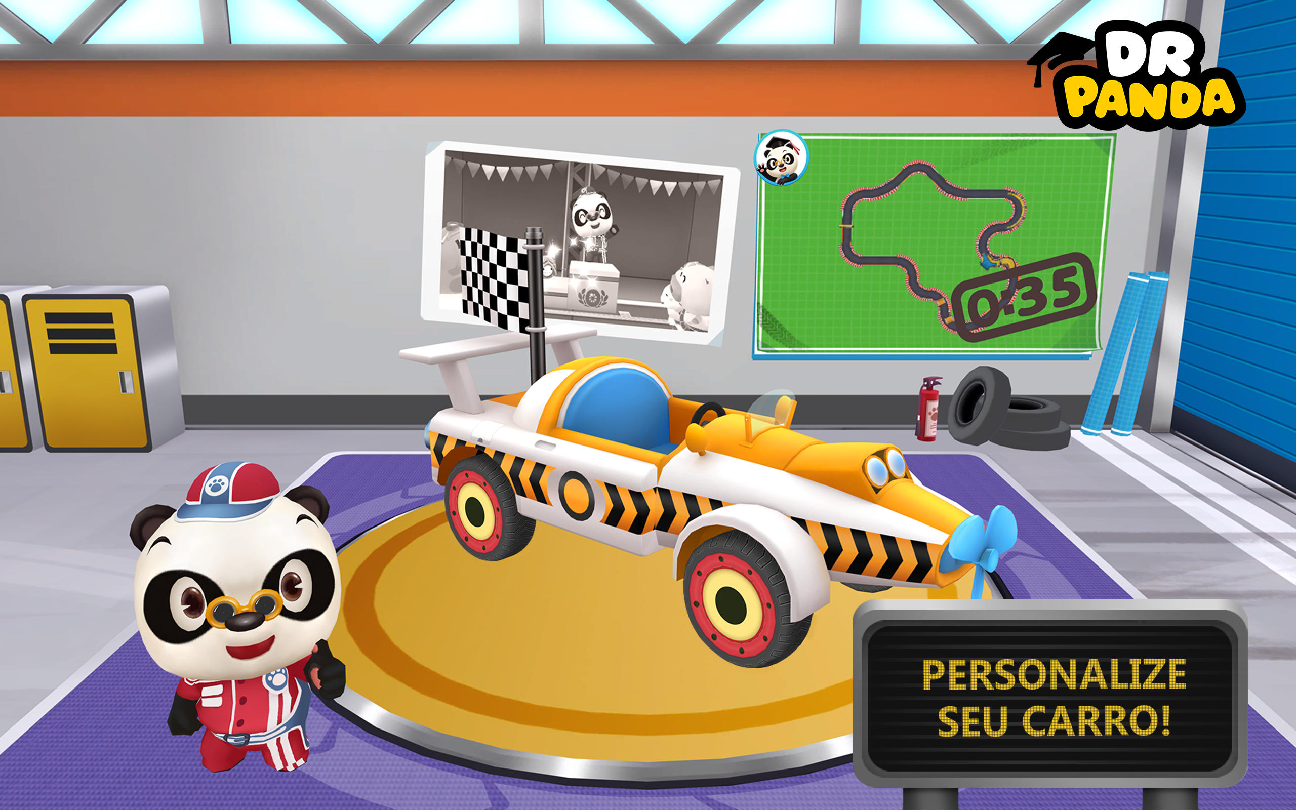 Captura de Tela do Jogo Dr. Panda Racers