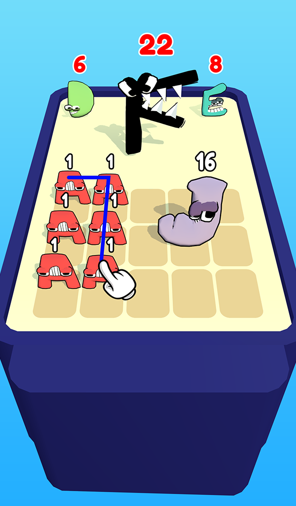 Screenshot of Merge Alphabet: Monster Fusion