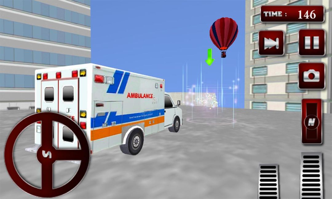 Screenshot of Ambulance Rooftop Racer 3D