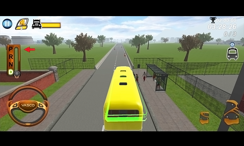 Schoolbus Parking 3D Simulator Game Screenshot