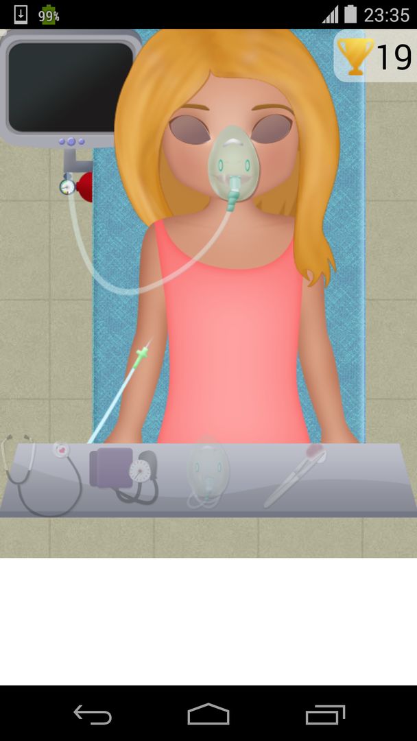 Screenshot of little girl surgery games