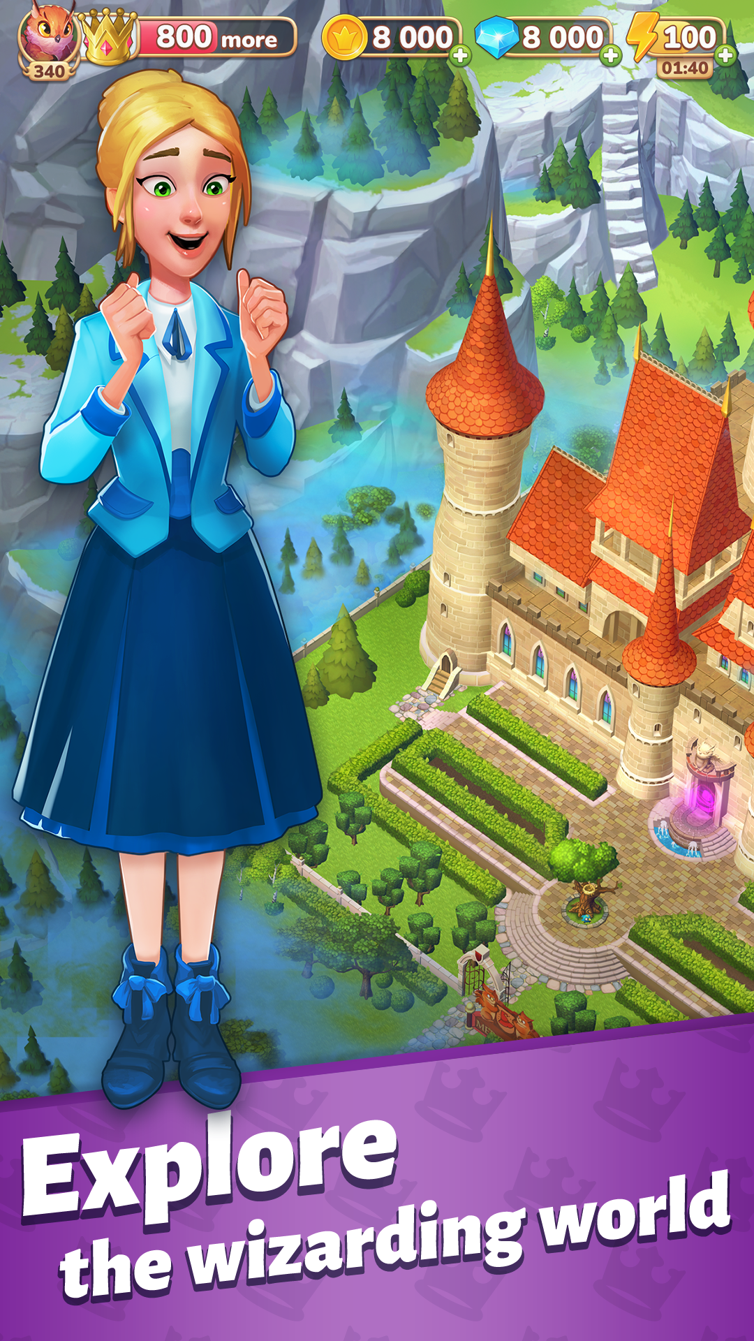 Captura de Tela do Jogo Mergic Academy: Magic & Merge