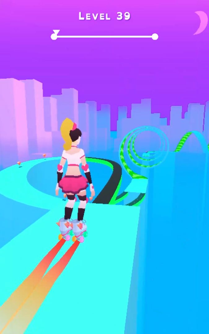 Screenshot of Sky Roller: Rainbow Skating