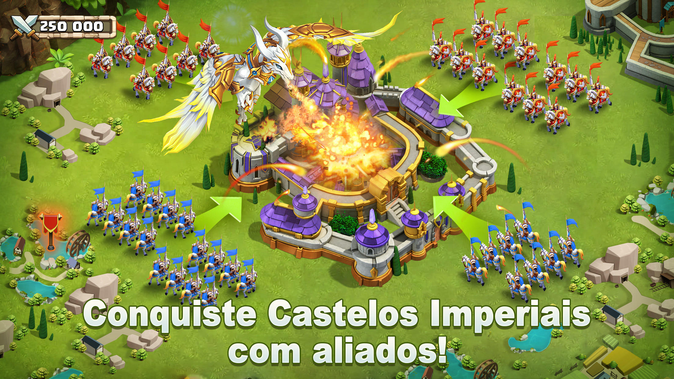 Captura de Tela do Jogo Castle Clash: Governe o Mundo