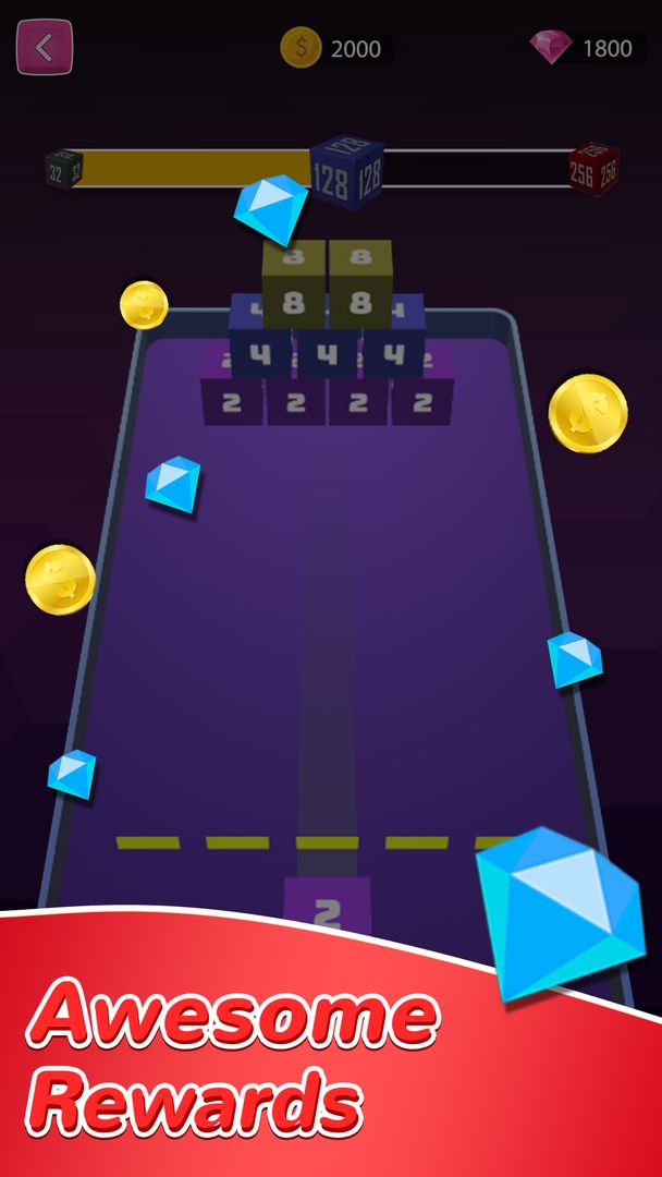 Screenshot of 2048 - 2248 Cube Winner Puzzle
