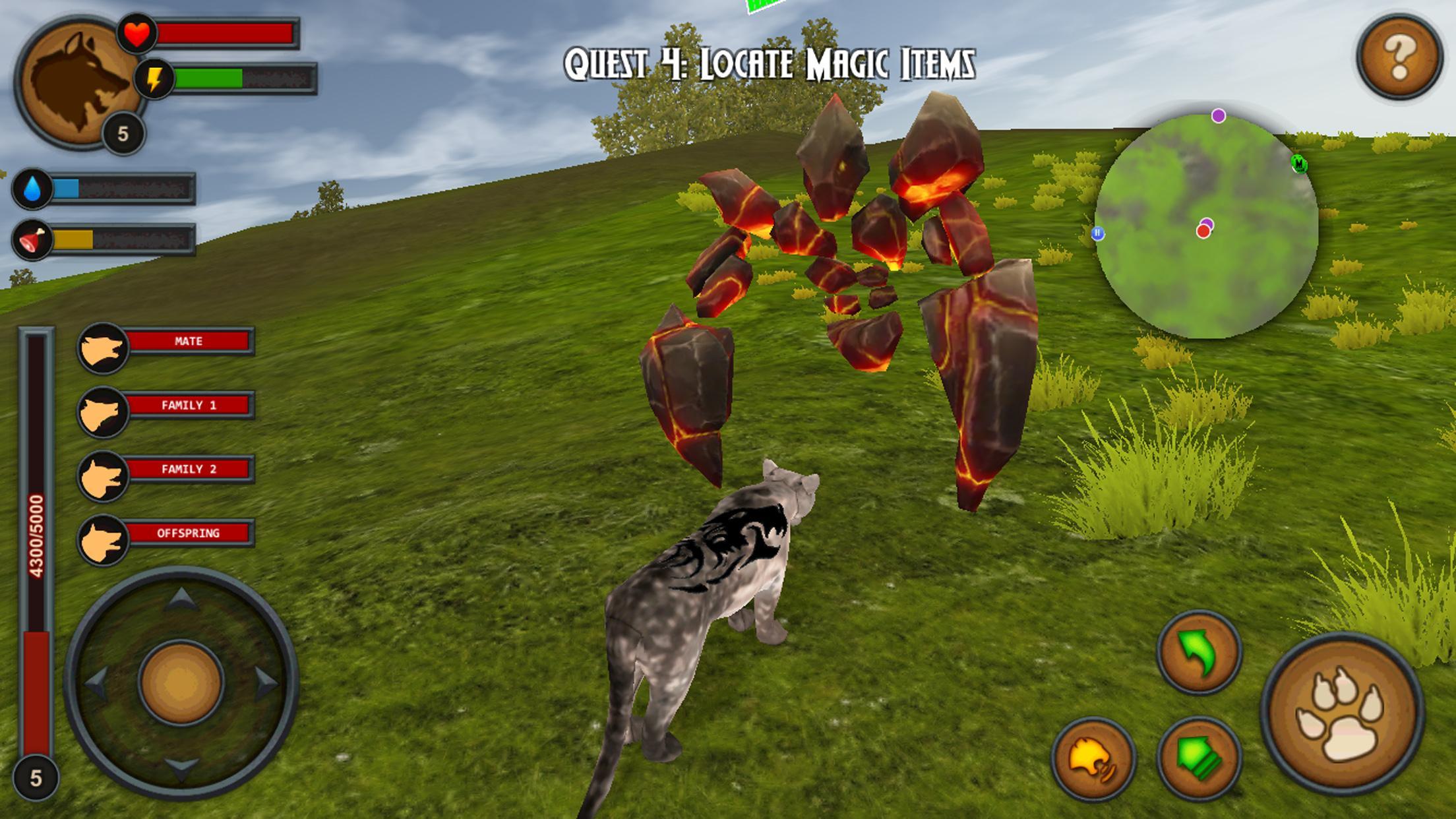 Cougars of the Forest Game Screenshot