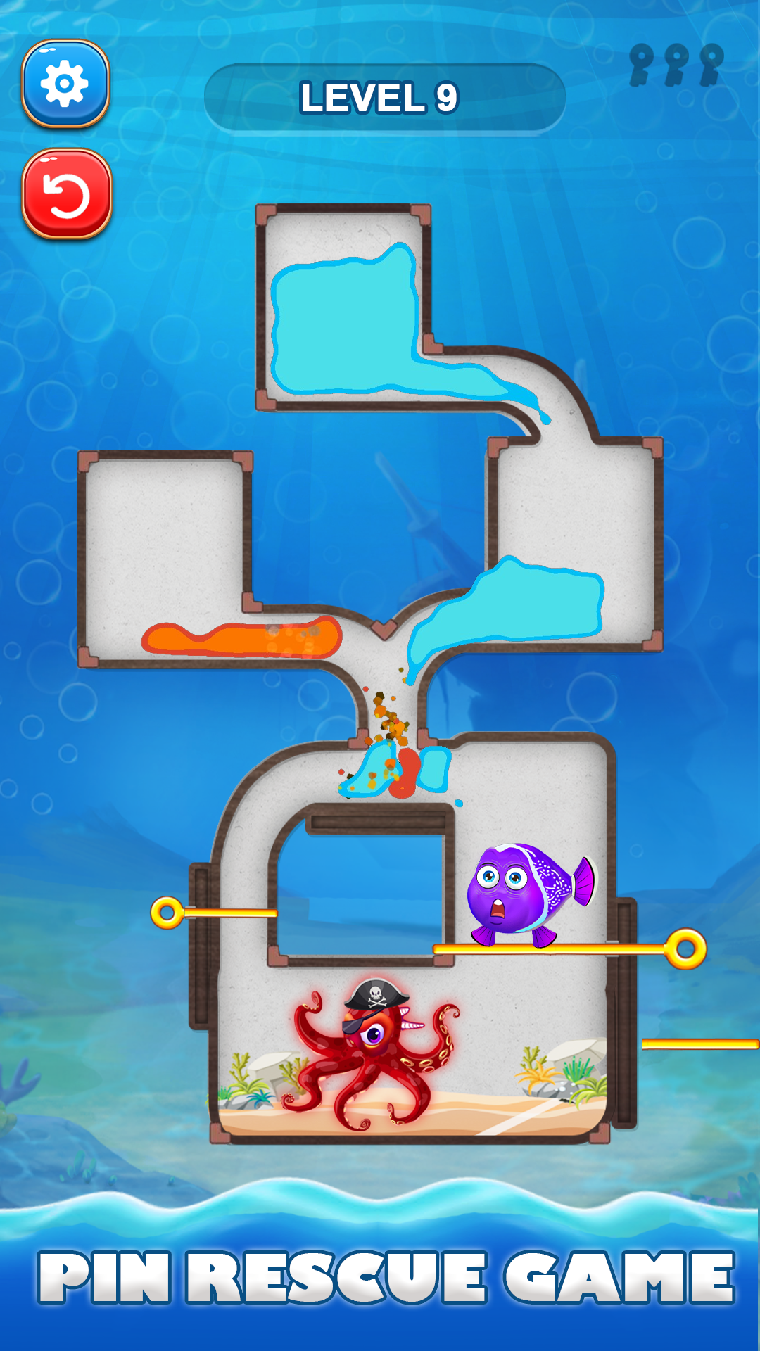 Save The Fish 2 - Pin Puzzle 遊戲截圖