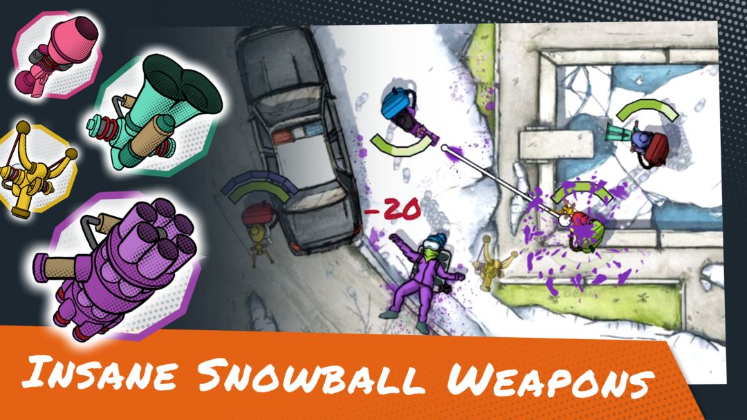 Snowsted Royale - Arcade Multiplayer 2D Shooter 게임 스크린 샷