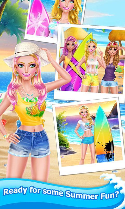 Summer Girls Surfing SPA Salon Game Screenshot