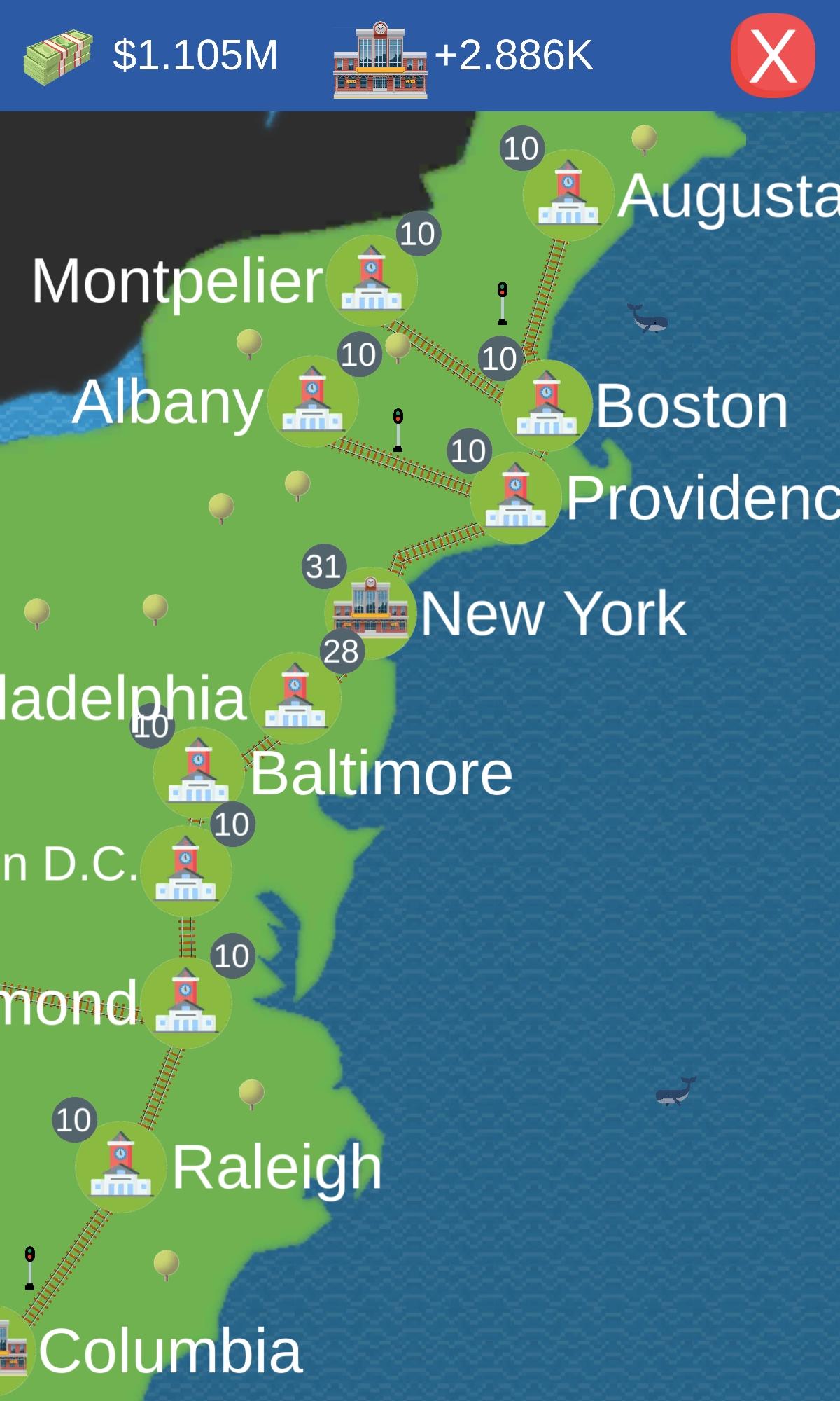 Idle Train Tycoon Game Screenshot