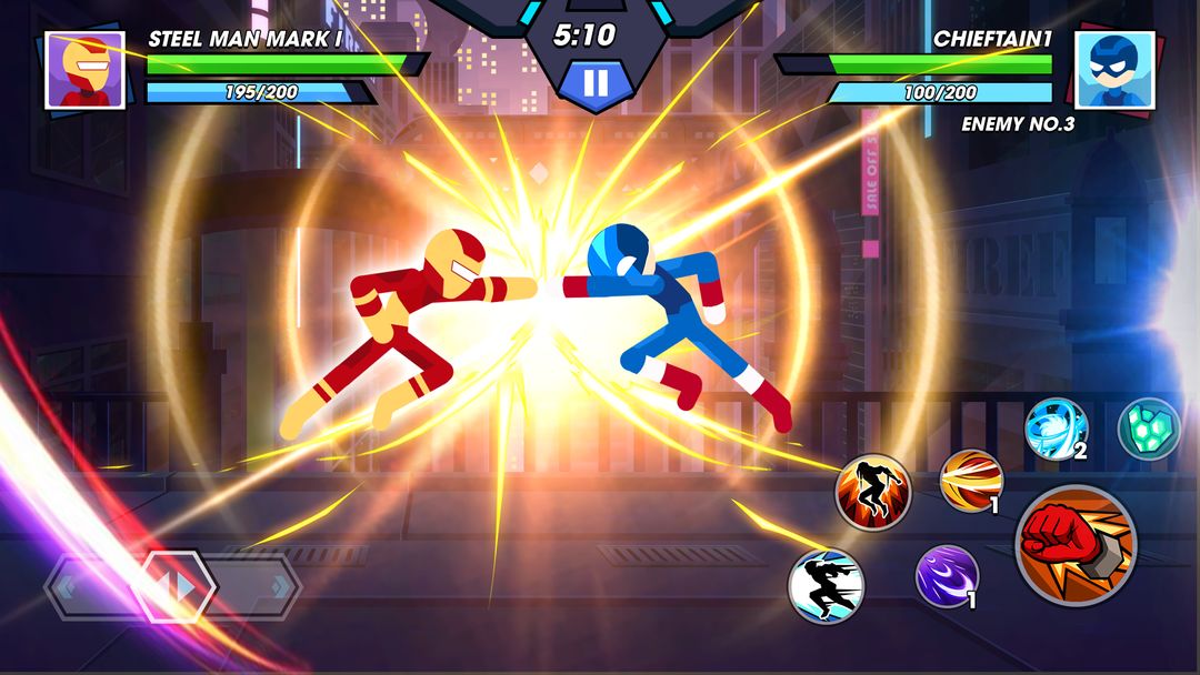 Stickman Fighter Infinity - Super Action Heroes 게임 스크린 샷