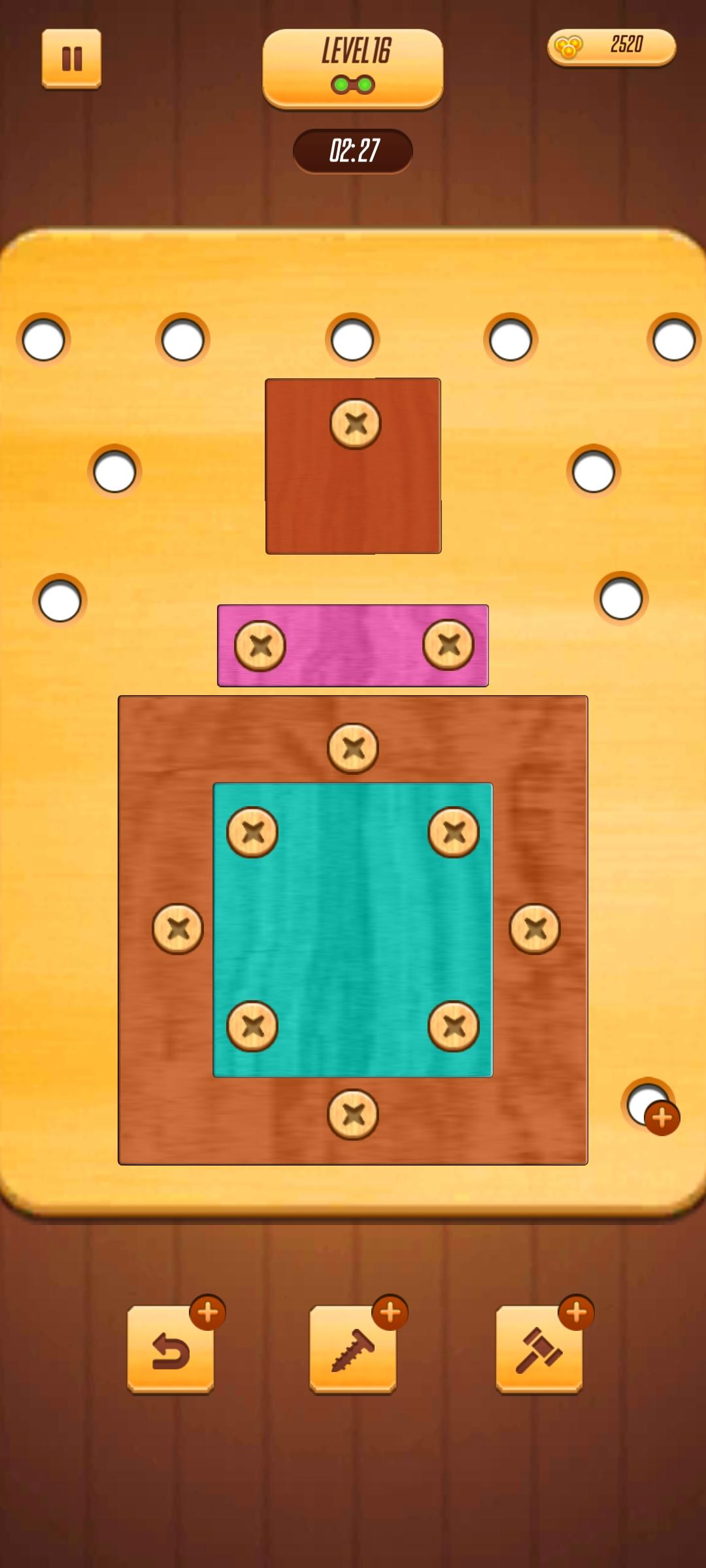 Wood & Nuts -Screw Puzzle Game Game Screenshot