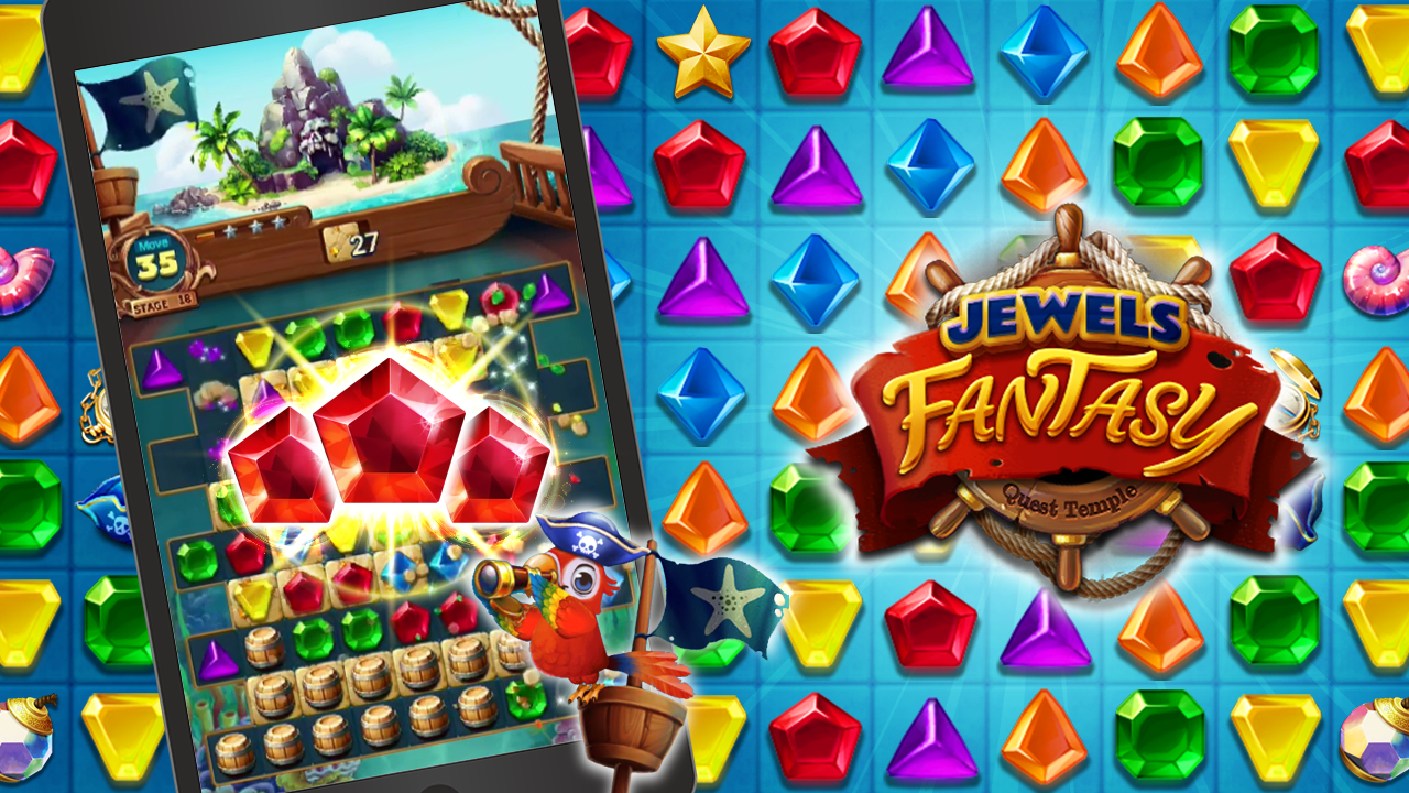 Jewels Fantasy : Quest Temple Game Screenshot