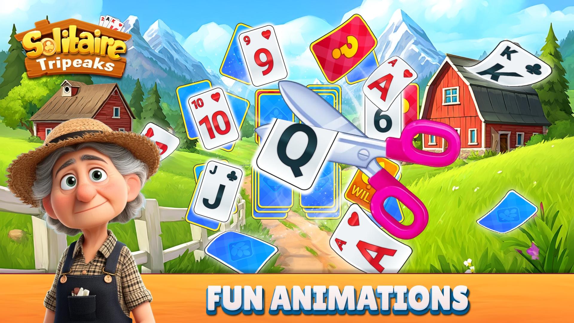 TriPeaks Solitiare Farming Game Screenshot