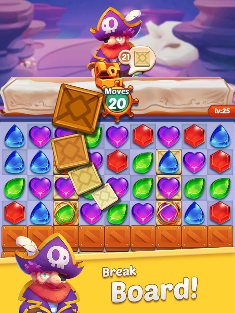 Gems Crush - Match 3 Jewels Ga screenshot game