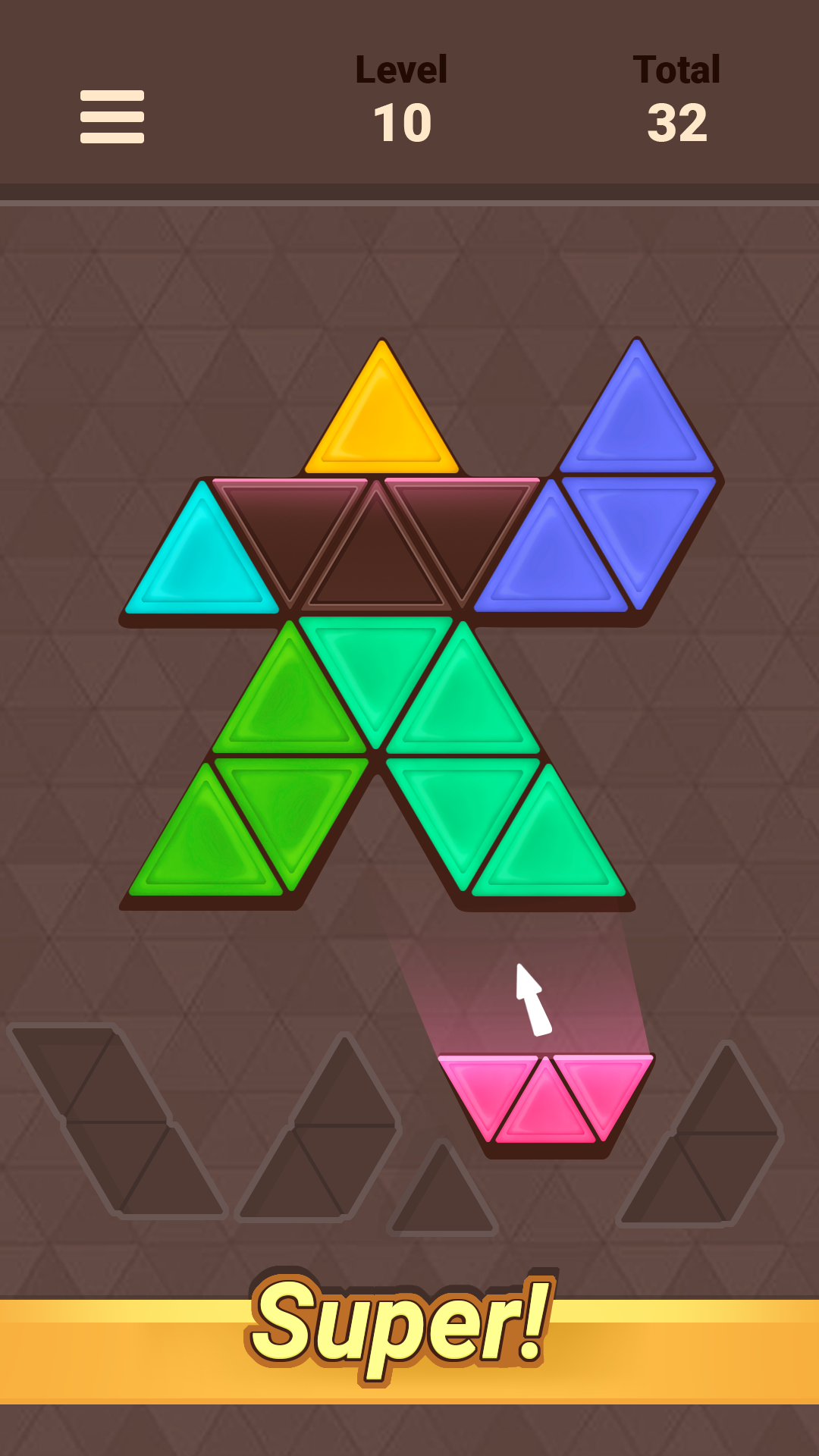 Triangle Tangram Game Screenshot