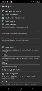 Fado MUD client Game Screenshot