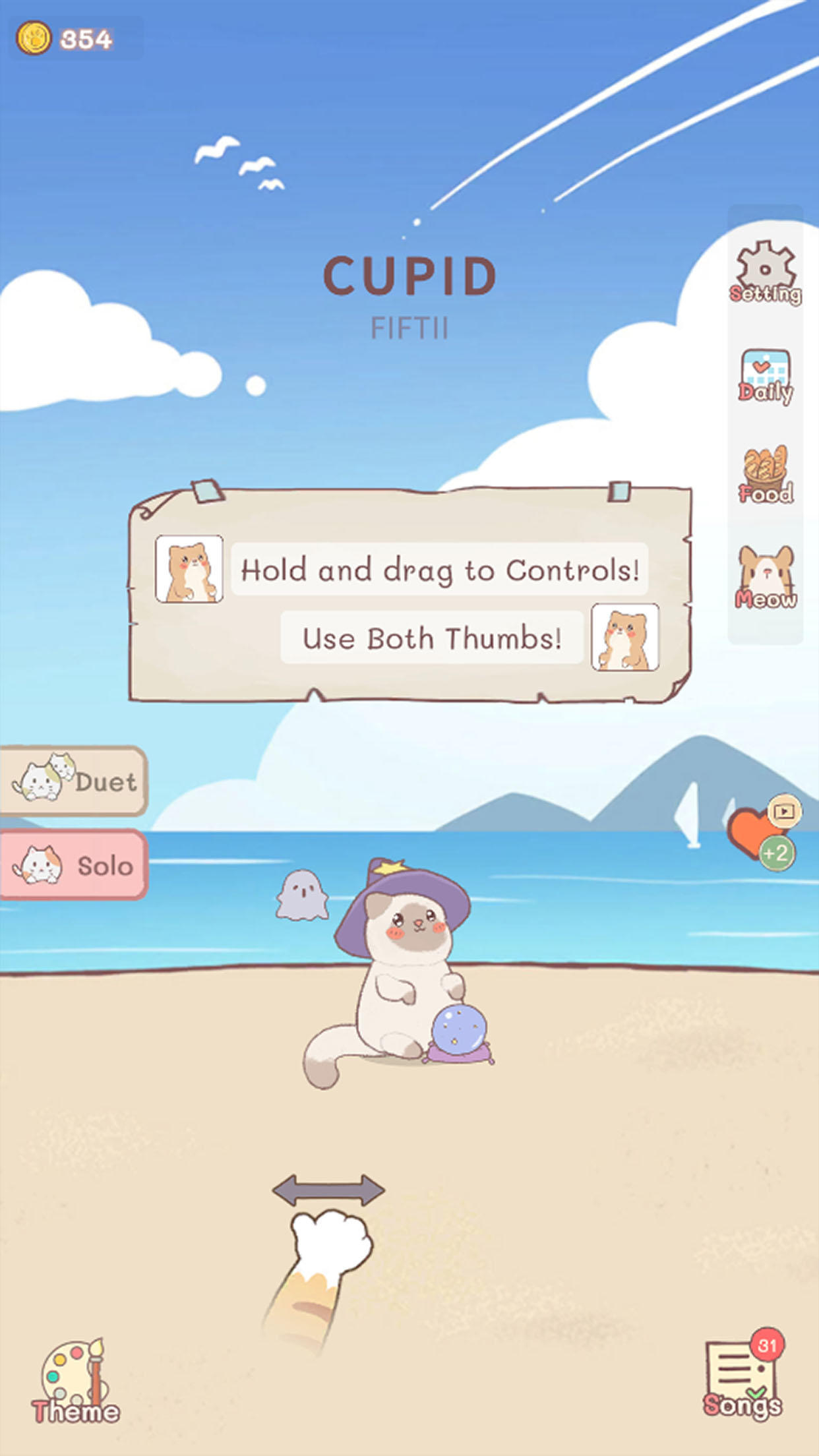 Screenshot of Kpop Duet Cats: Cute Meow Game