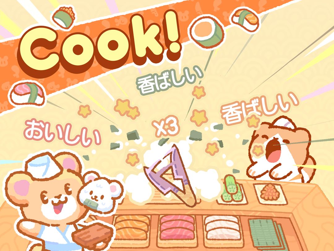 Kuma Sushi Bar - Cute Idle Sim screenshot game