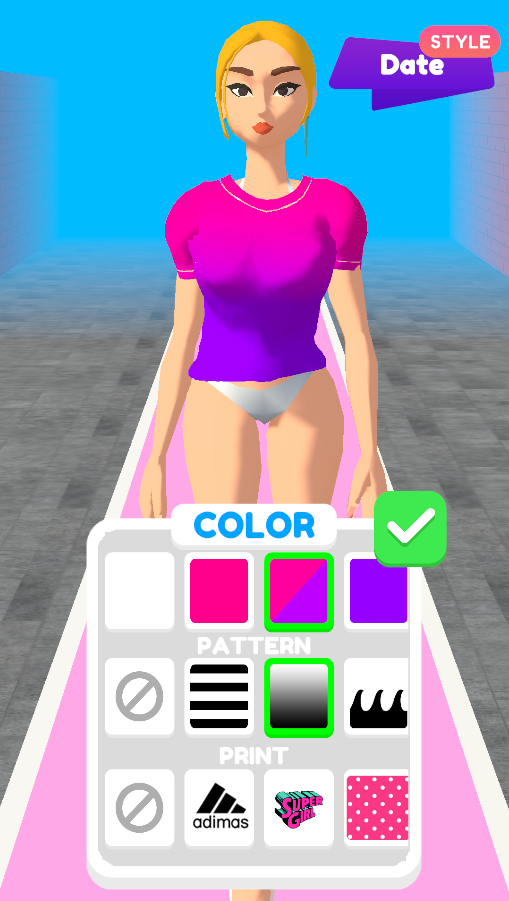 Screenshot of Draw Dress!