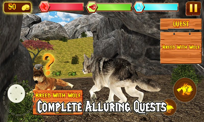 Wild Wolf Adventure Simulator 게임 스크린 샷