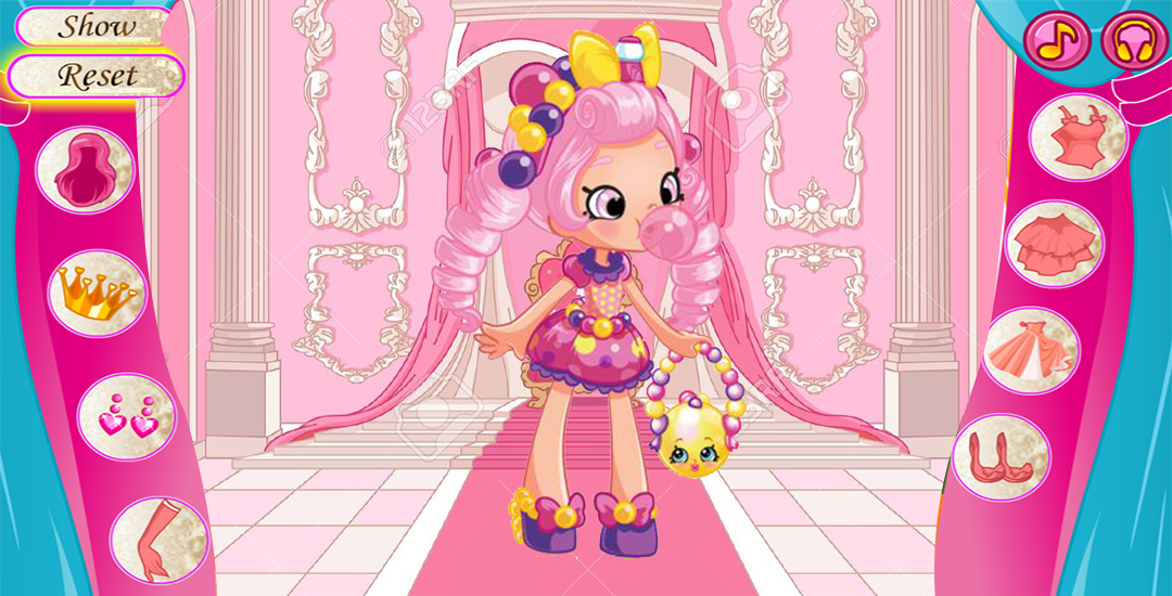 Little shopkins girl dressup Game Screenshot