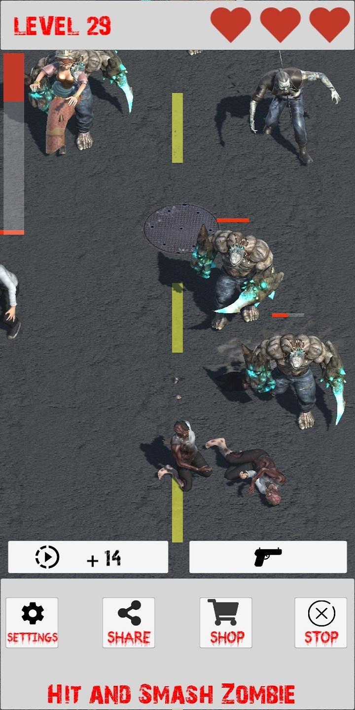 Hit and Smash Zombie Game Screenshot